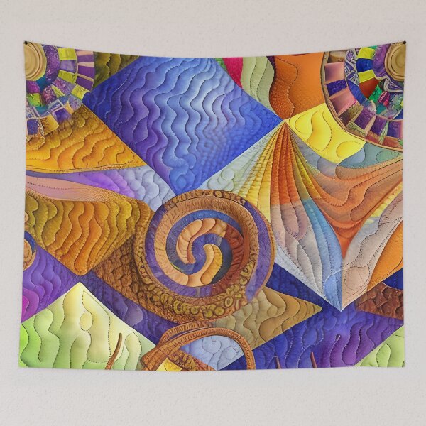Item preview, Colorful Quilt Inspired Pattern designed and sold by Sweet  Zoe Shop.