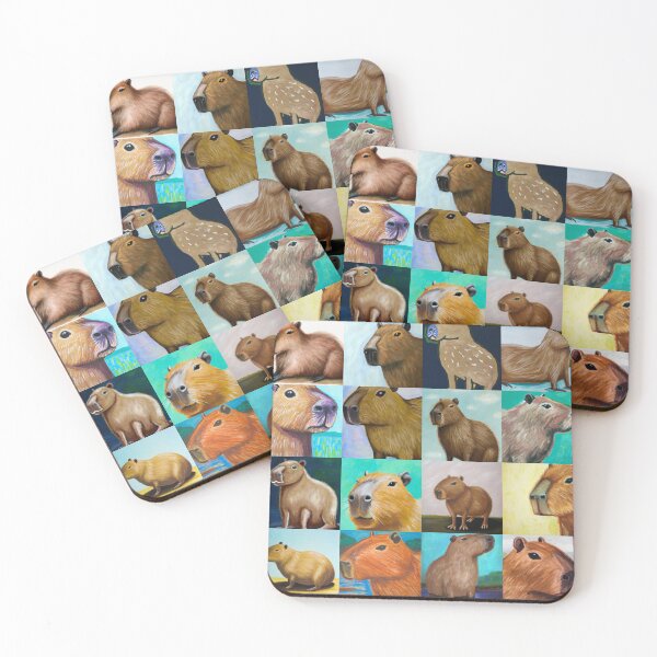 Item preview, Capybaras (Tiled Pattern) designed and sold by MerkintileEXG.