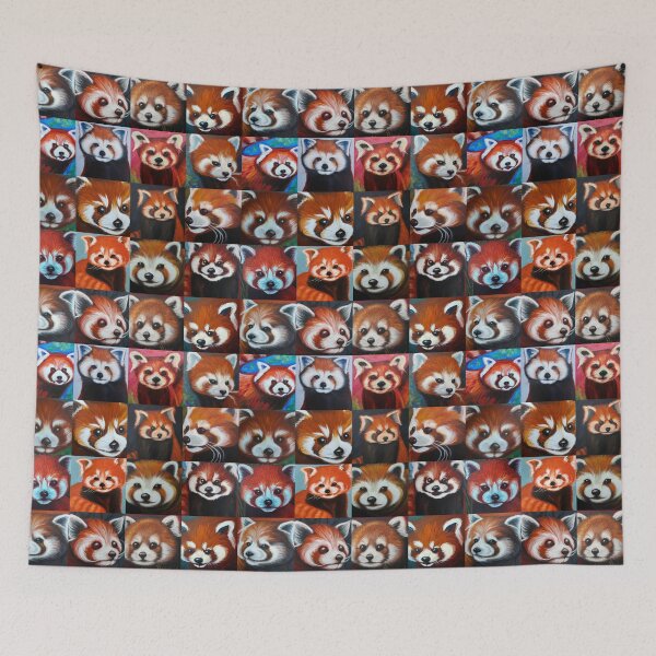 Item preview, Red Pandas (Tiled Pattern) designed and sold by MerkintileEXG.