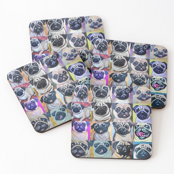 Item preview, Pugs (Tiled Pattern) designed and sold by MerkintileEXG.