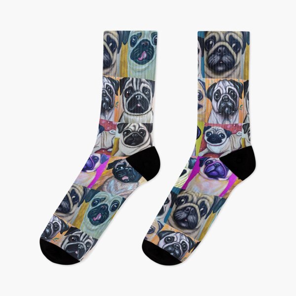 Item preview, Pugs (Tiled Pattern) designed and sold by MerkintileEXG.