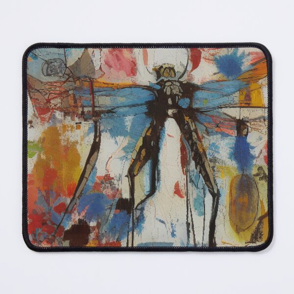 Item preview, Fiery Flight: Dragonfly Art in Expressionist Brushstrokes designed and sold by ArtazaBazaar.