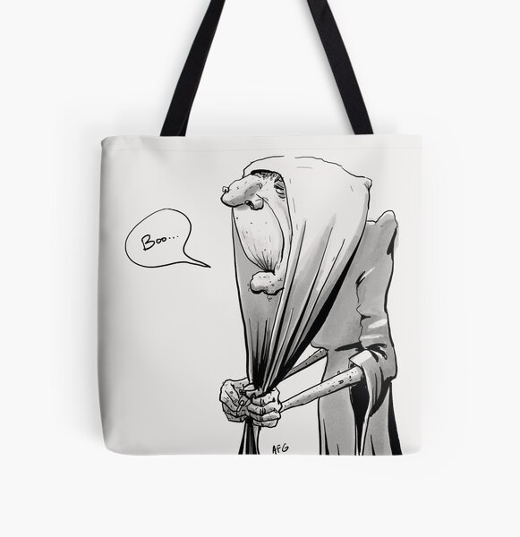 Inktober 2017 Day 22 - Old Witch Boo All Over Print Tote Bag