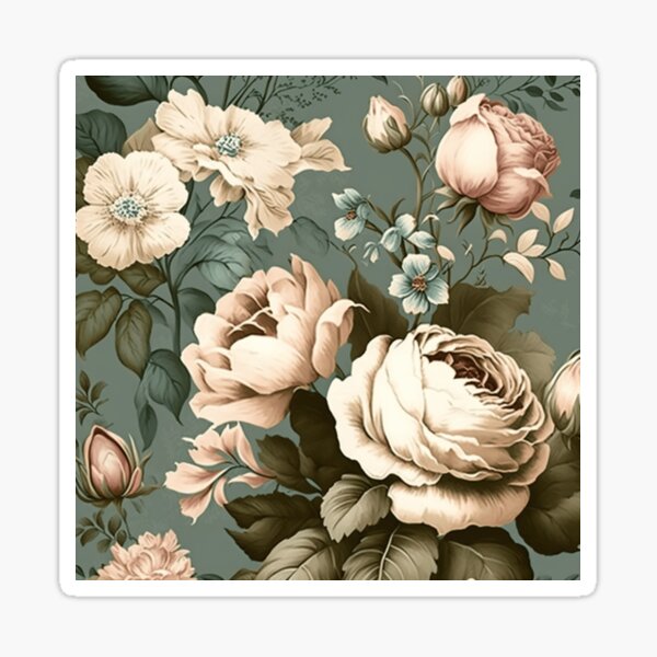 Vintage Florals. 7. Sticker by BENMBARK