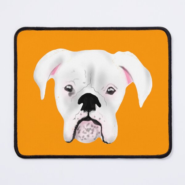 Item preview, WHITE BOXER DOG PUPPY ORANGE designed and sold by GIVENGRACE.ART.