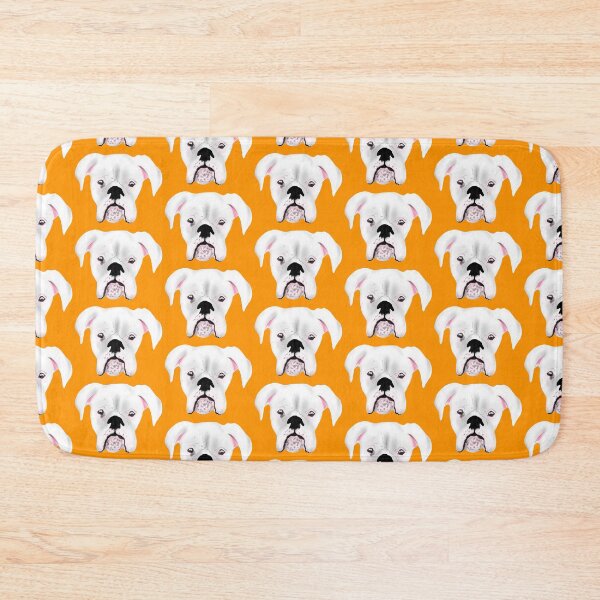 Item preview, WHITE BOXER DOG PUPPY ORANGE designed and sold by GIVENGRACE.ART.
