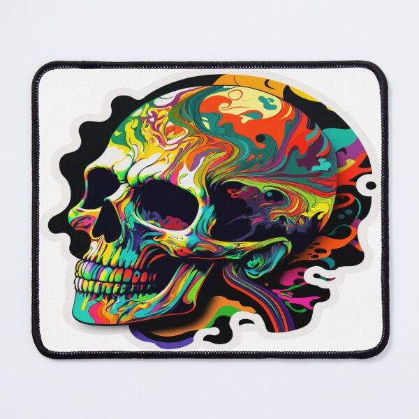 Item preview, psychedelic skull designed and sold by LoveyDesign.