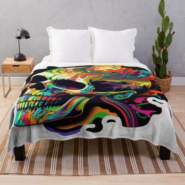 Item preview, psychedelic skull designed and sold by LoveyDesign.