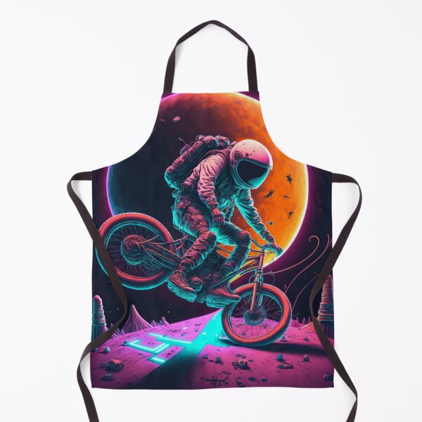 Aperçu de l'œuvre Astronaute faisant du vélo sur un BMX sur une planète créée et vendue par AIartCANVAS.