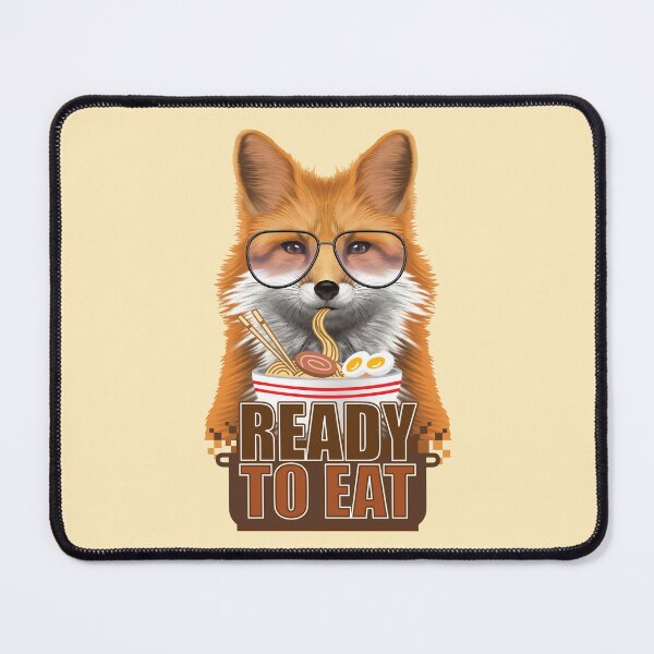 Item preview, Ready to eat fox eye glasses eat Japanese ramen digital pixel designed and sold by SetthaSK.