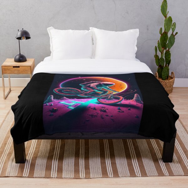 Item preview, Astronaut cycling on a BMX on a planet designed and sold by AIartCANVAS.