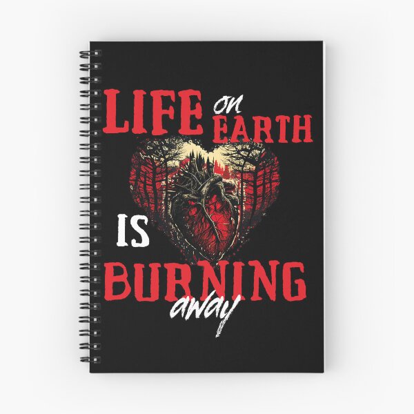 Item preview, life on earth is burning away, deforestation, earth day designed and sold by themoniae.