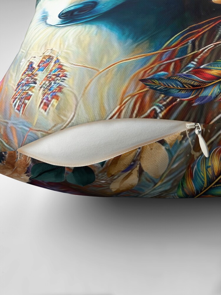 Thumbnail 2 of 4, Pillow, Native Princess designed and sold by phatpuppyart.