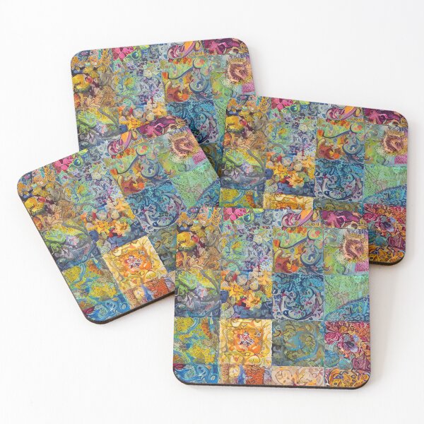 Item preview, Abstract Quilt Decoupage Tile Pattern designed and sold by Sweet  Zoe Shop.