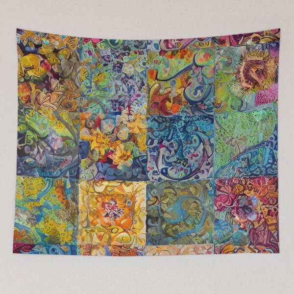 Item preview, Abstract Quilt Decoupage Tile Pattern designed and sold by Sweet  Zoe Shop.