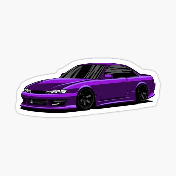 Initial D S13 180sx 240sx Thunder Fire 2nd Stage RPS13 Midnight Purple  Acrylic Charm Keychain Double-Sided 1st Stage Car Anime Manga