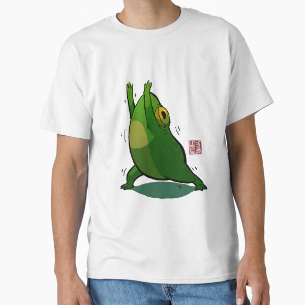 Item preview, Yoga Frog Warrior Pose designed and sold by DingHuArt.