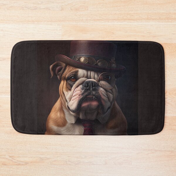 Item preview, elegant bulldog wearing hat designed and sold by AloneARTS.