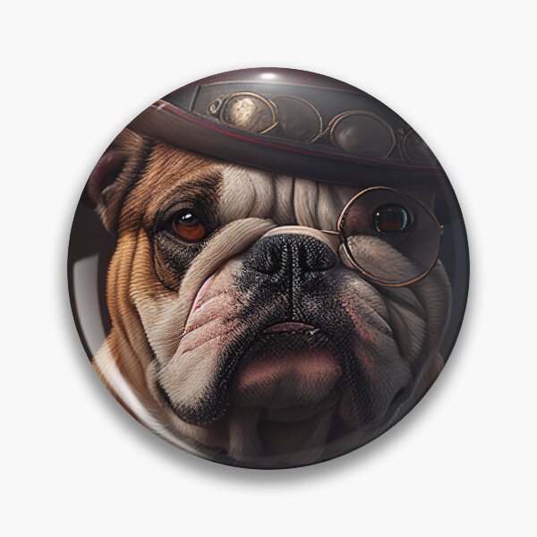 Item preview, elegant bulldog wearing hat designed and sold by AloneARTS.