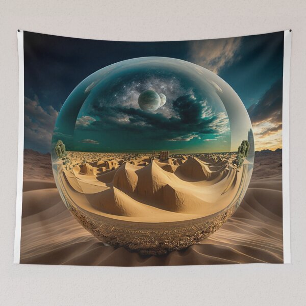 Item preview, Fantasy Landscape Art, Planet and Moon designed and sold by Fantasy Masterpiece.