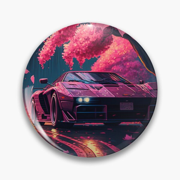 Artikelvorschau, Ferrari Testarossa in Kirschblütenblüte entworfen und verkauft von AIartCANVAS.