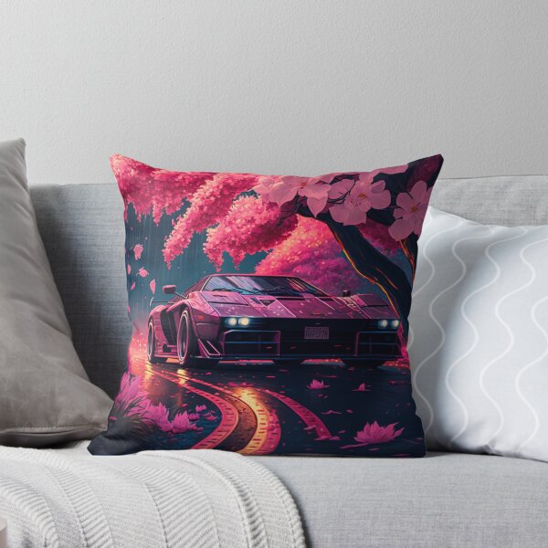 Item preview, Ferrari Testarossa in Cherry Blossom bloom designed and sold by AIartCANVAS.