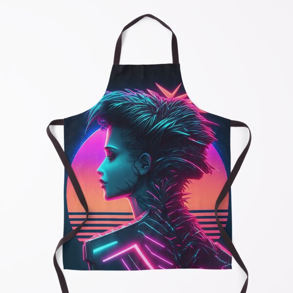 Item preview, Electric Sunset: A Synthwave Cyber Femme Fatale designed and sold by Mullet Monkey.
