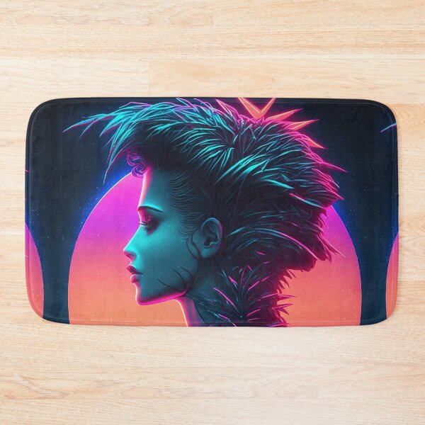 Item preview, Electric Sunset: A Synthwave Cyber Femme Fatale designed and sold by Mullet Monkey.