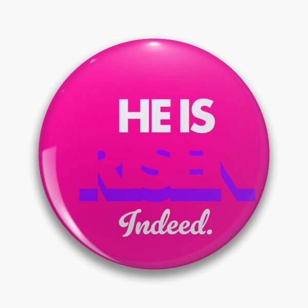Artikelvorschau, Er ist Risen Negative Space Typoraphy (Pink & Purple) entworfen und verkauft von Gumblebee Design.