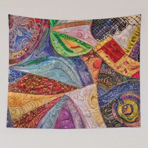 Item preview, Beautiful Muted Colors Simulated Quilt Pattern designed and sold by Sweet  Zoe Shop.
