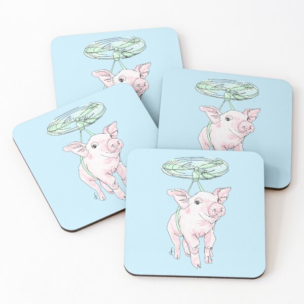 Artikelvorschau, Schweine könnten fliegen! Fliegende Ferkel-Illustration entworfen und verkauft von Carrot Coloured.