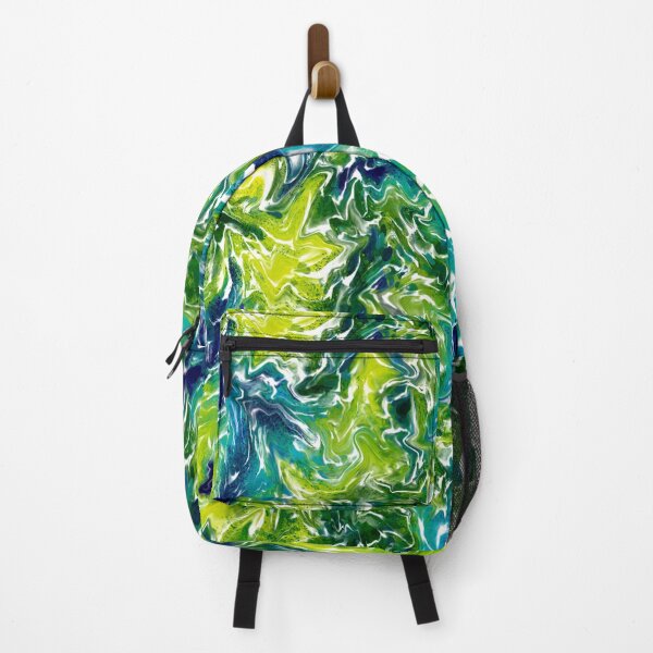 Item preview, Abstract Art - Fluid Art - Liquid Art green blue white designed and sold by Connys Colorful World.