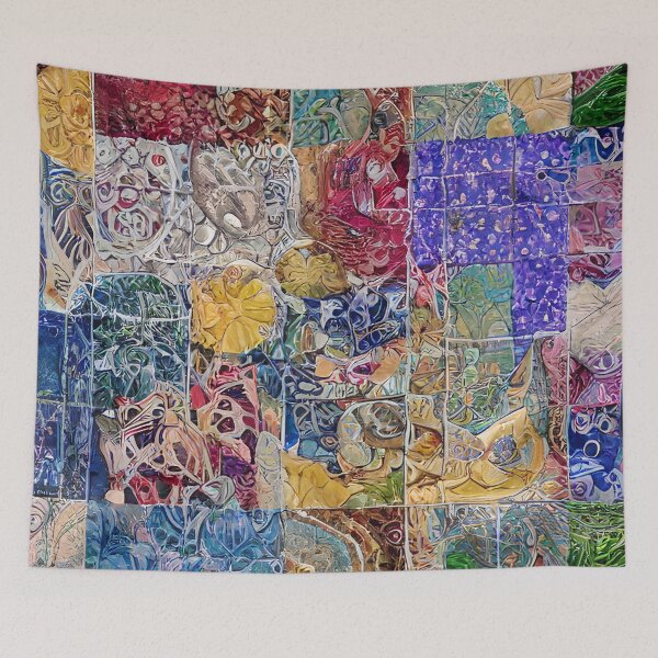 Item preview, Abstract Colorful Tile Decoupage Pattern designed and sold by Sweet  Zoe Shop.