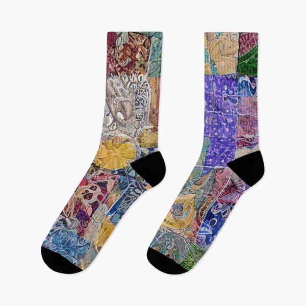 Item preview, Abstract Colorful Tile Decoupage Pattern designed and sold by Sweet  Zoe Shop.