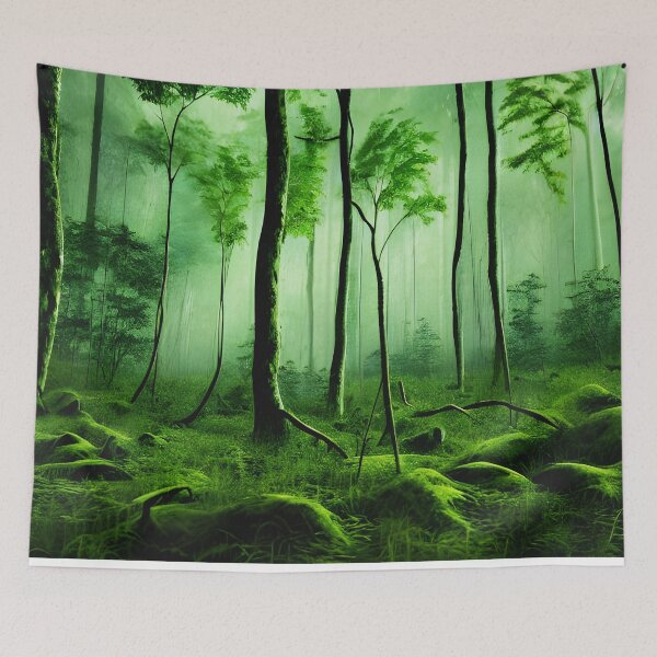 Item preview, deep green forest decor designed and sold by ramwebroom.