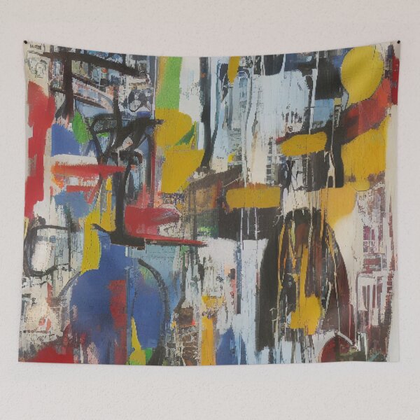 Item preview, Mythical Mastery: An Expressionist Abstract Action Painting designed and sold by ArtazaBazaar.