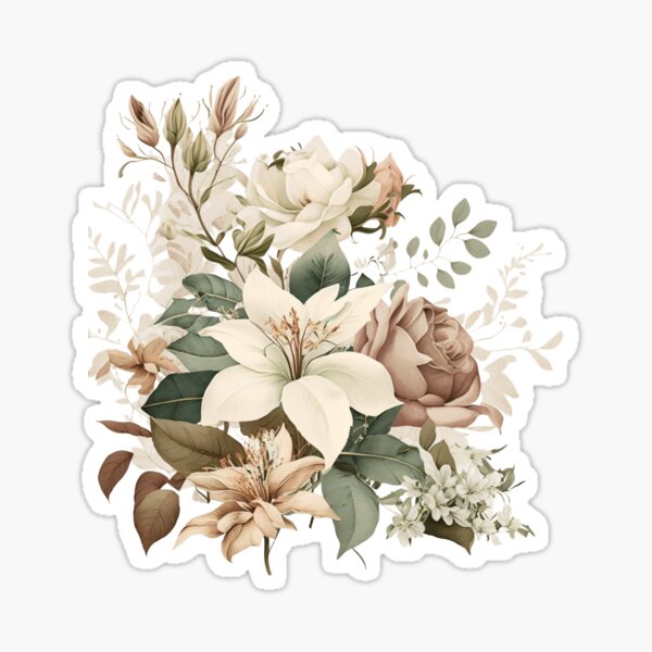 Vintage Florals. 7. Sticker by BENMBARK