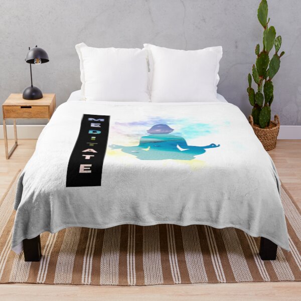 Item preview, Meditate One Word Inspirational Meme designed and sold by HanaiPrint.