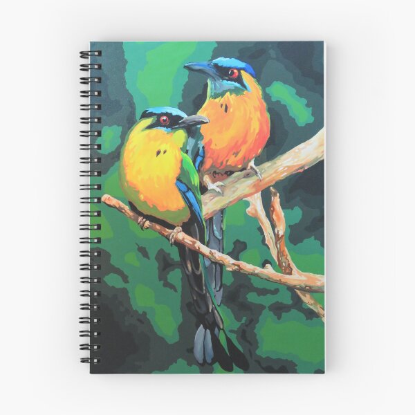 Item preview, Blue Crowned Motmots Acrylic Painting designed and sold by Alvaro-Miranda.