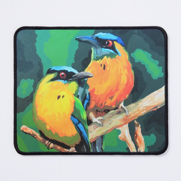 Item preview, Blue Crowned Motmots Acrylic Painting designed and sold by Alvaro-Miranda.