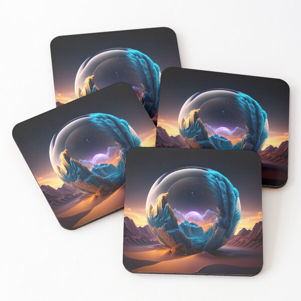 Item preview, Fantasy Landscape Art, Cyan Cliffs designed and sold by Fantasy Masterpiece.