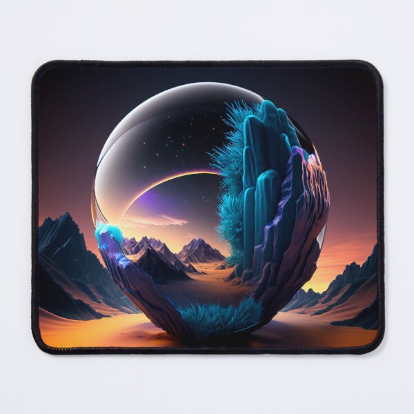 Item preview, Fantasy Landscape Art, Bioluminescent Plants designed and sold by Fantasy Masterpiece.