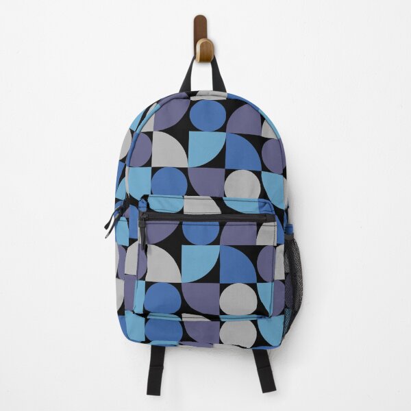 Item preview, The geometric pattern of blue on black background... designed and sold by NUSUSDREAM.