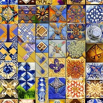 Artwork thumbnail, Rustic Geometric Tile Pattern by Sweet Zoe Shop