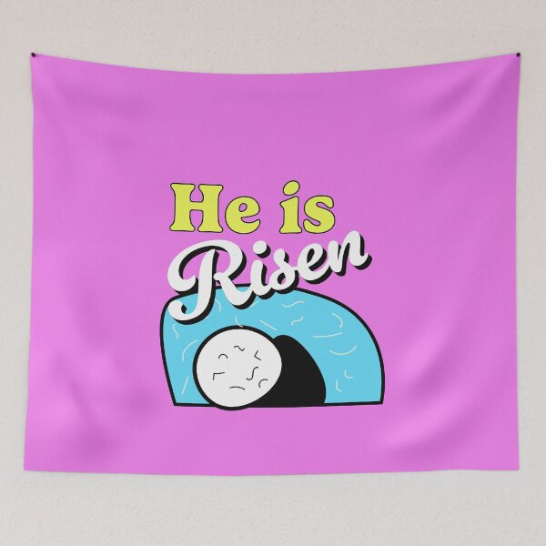 Item preview, 80s Retro He is Risen Easter Empty Tomb designed and sold by Gumblebee Design.