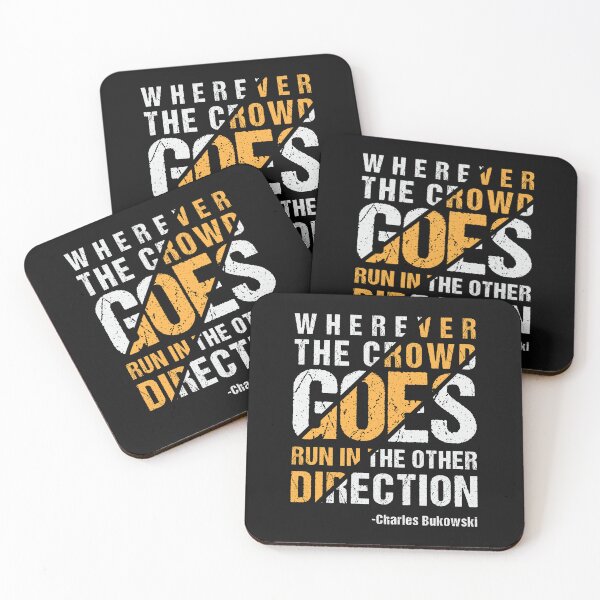 Item preview, Wherever The Crowd Goes Run In The Other Direction designed and sold by CatsCrew.