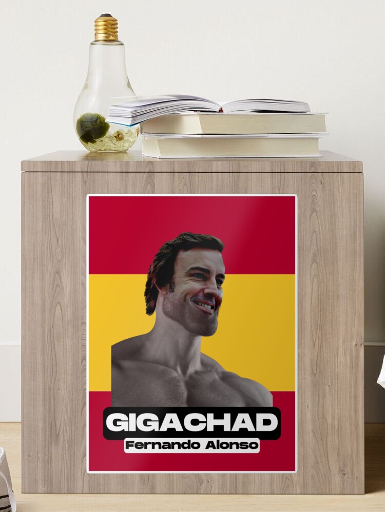 Camiseta esencial con la obra «Alonso Gigachad España Diseño» de F1MemesAT