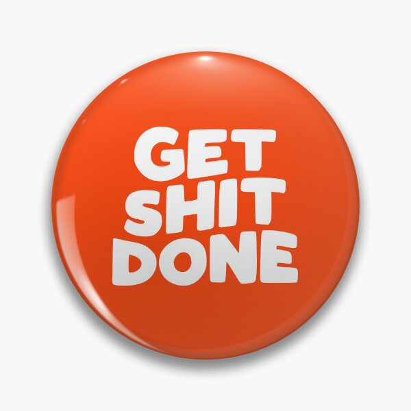 Item preview, Get Shit Done in bright orange and white designed and sold by MotivatedType.