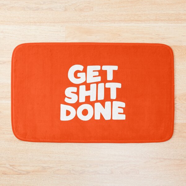 Item preview, Get Shit Done in bright orange and white designed and sold by MotivatedType.