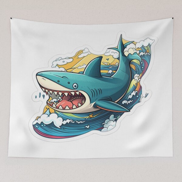 Item preview, surfer shark designed and sold by LoveyDesign.